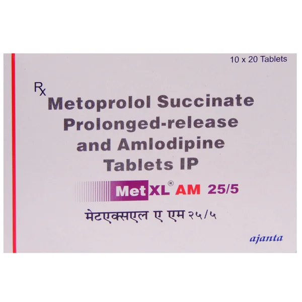 Met XL AM 25/5 Tablet 20's, Pack of 20 TABLETS