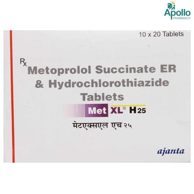 Met XL H 25 Tablet 20's, Pack of 20 TABLETS