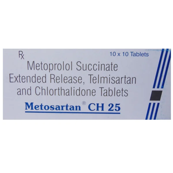 Metosartan CH 25 Tablet 10's, Pack of 10 TabletS