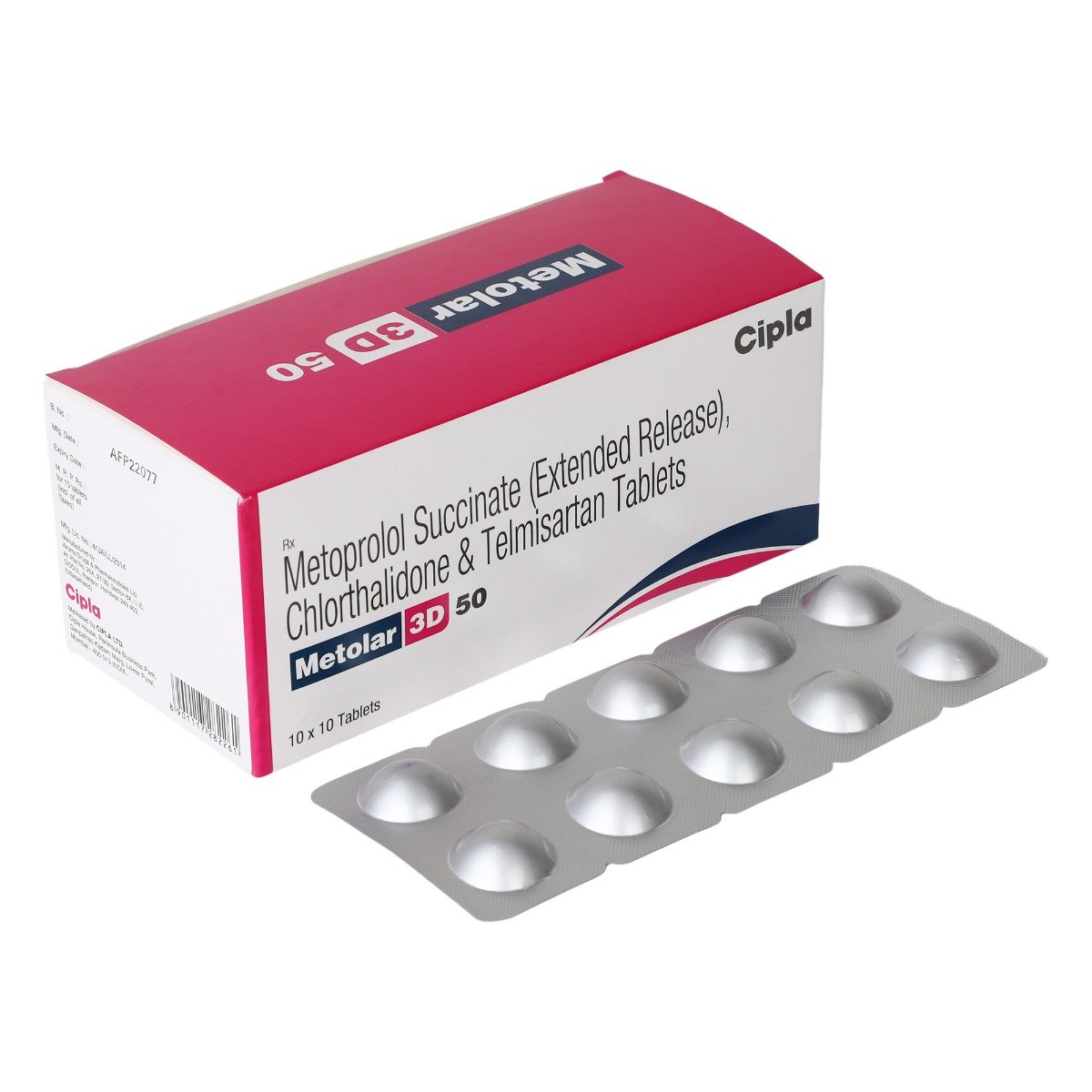 Metolar 3D 50 Tablet 10's, Pack of 10 TABLETS Metolar 3D 50 Tablet 10's, Pack of 10 TABLETS