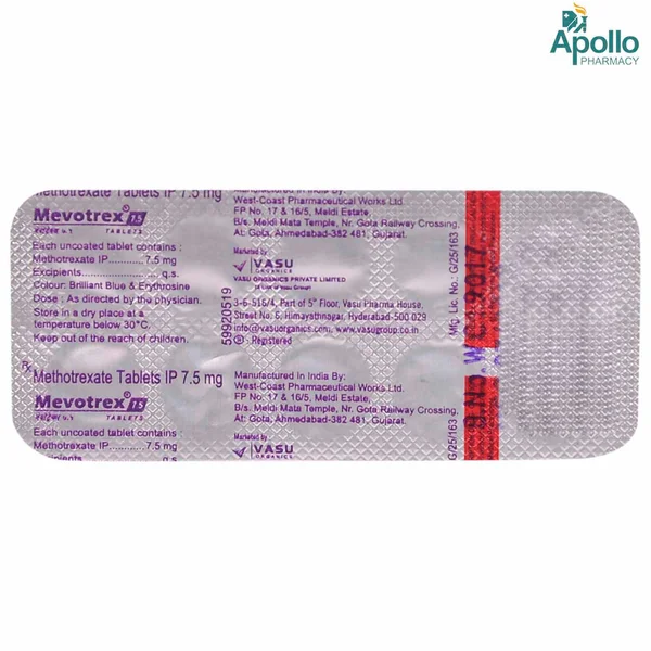 Mevotrex 15 Tablet 10's