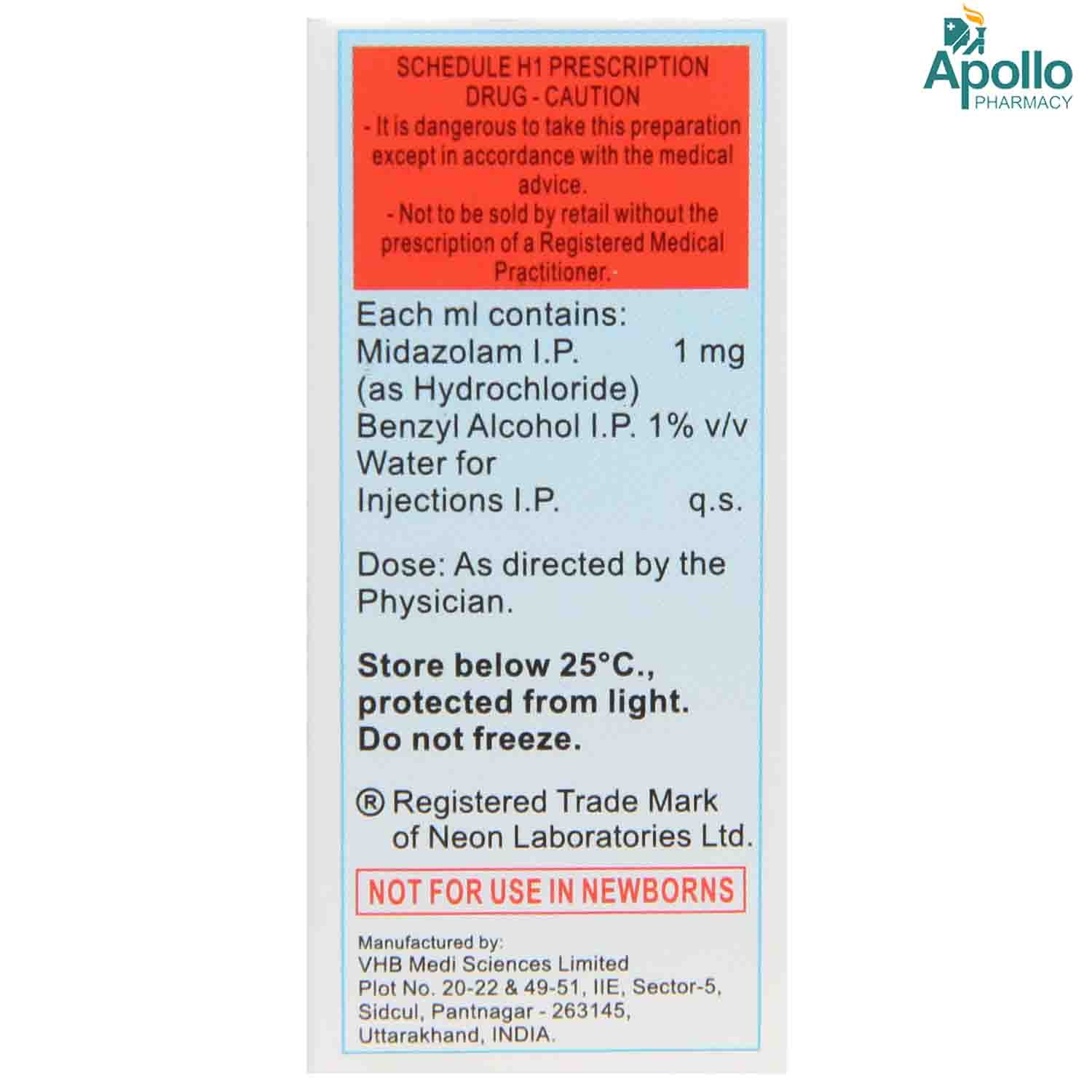 Mezolam Injection 10 ml, Pack of 1 Injection Mezolam Injection 10 ml, Pack of 1 Injection