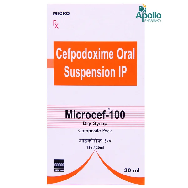 Microcef 100 Oral Suspension 30 ml, Pack of 1 Liquid