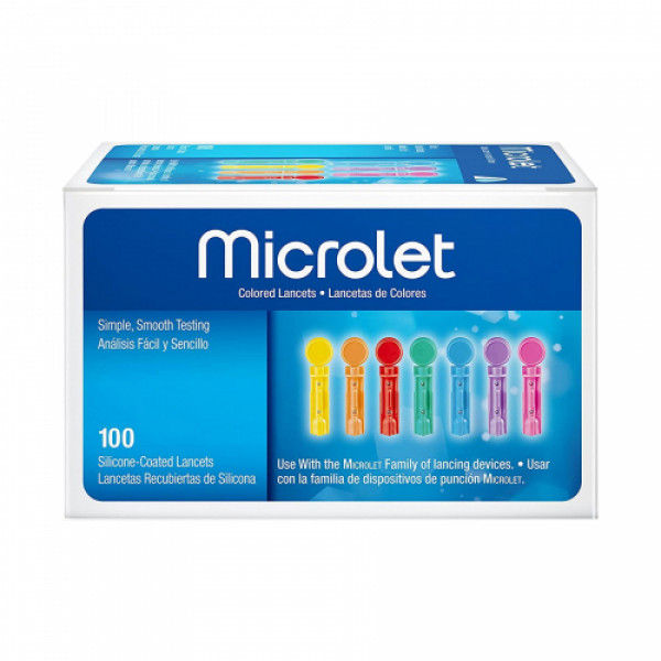 Microlet Colored Lancets, 100 Count, Pack of 1 