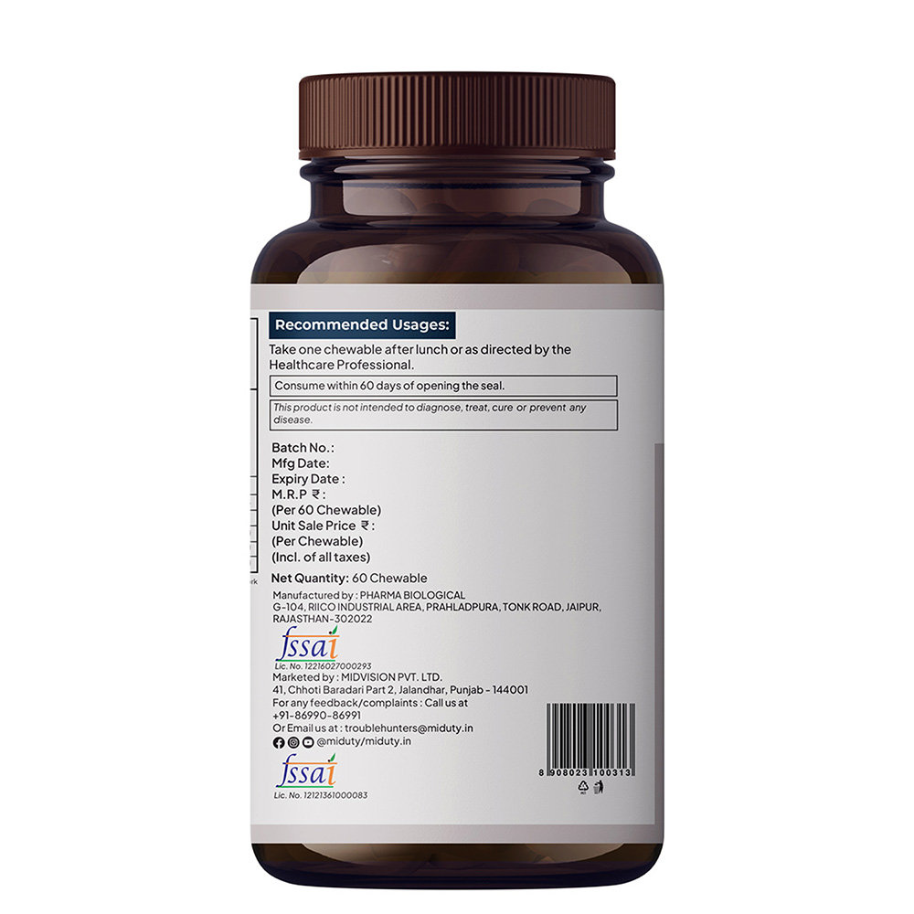 Miduty Vitamin B12 Methyl Folate Fast Absorption Methylcoblamin Vitamin B6, 60 Chewable, Pack of 1 Miduty Vitamin B12 Methyl Folate Fast Absorption Methylcoblamin Vitamin B6, 60 Chewable, Pack of 1
