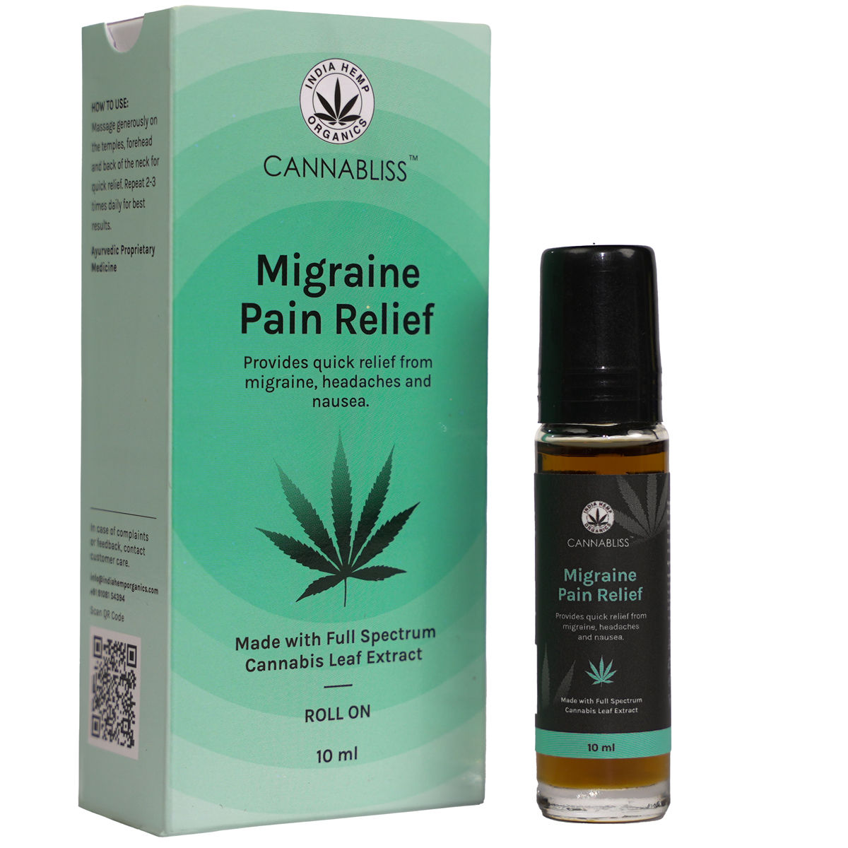 Buy Cannabliss Migraine Pain Relief Oil, 10 ml Online