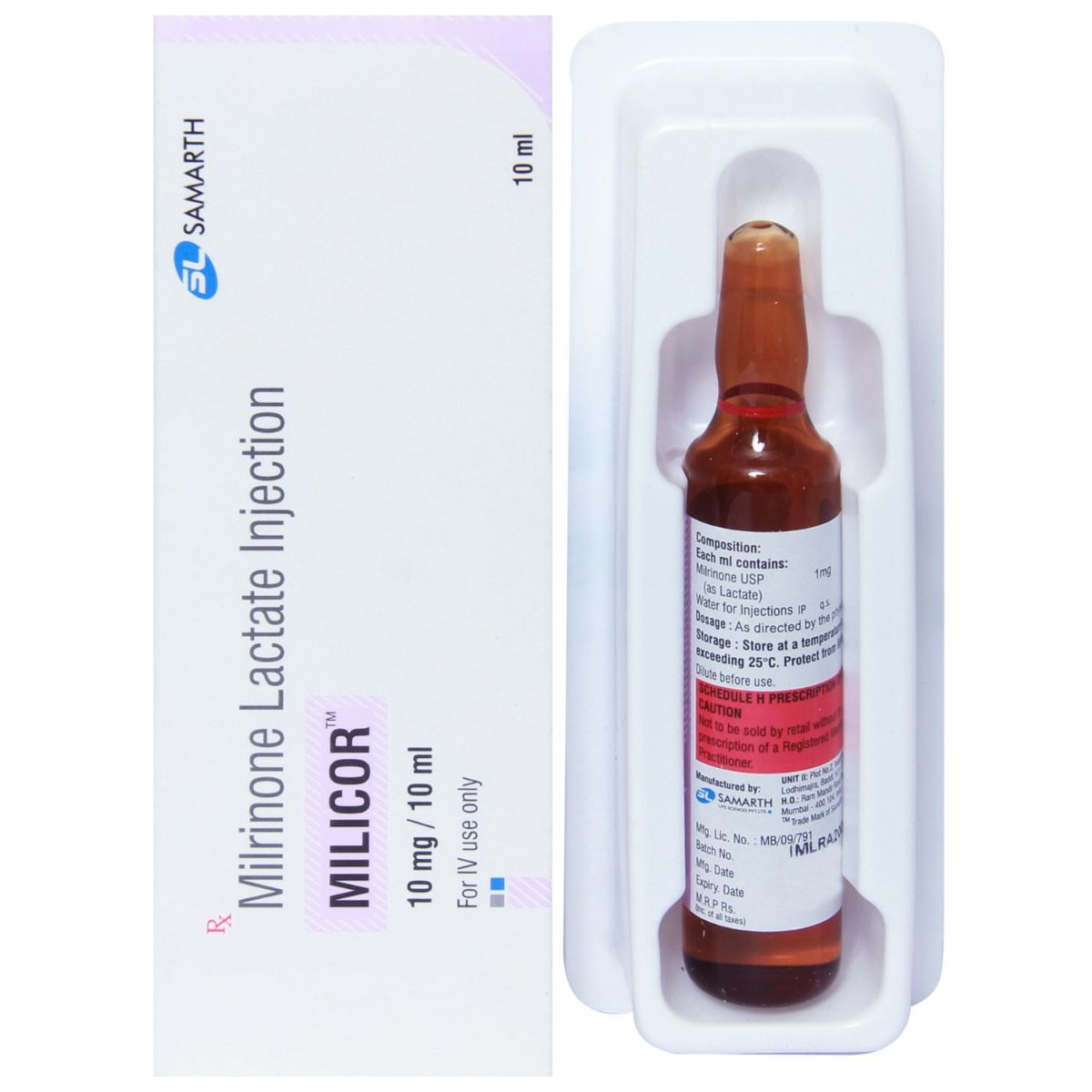 Milron Injection Buy Milicor 10mg Injection online | Uses, Side Effects, Price and ...
