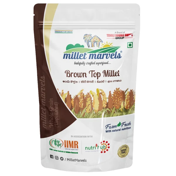 Millet Marvels Brown Top Millets, 500 gm, Pack of 1