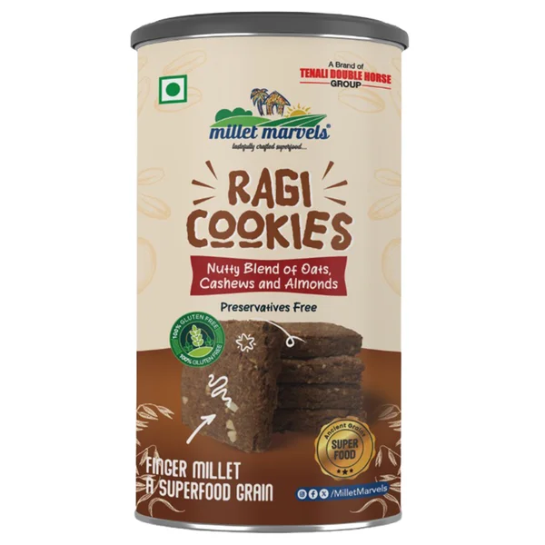 Millet Marvels Ragi Cookies, 150 gm, Pack of 1