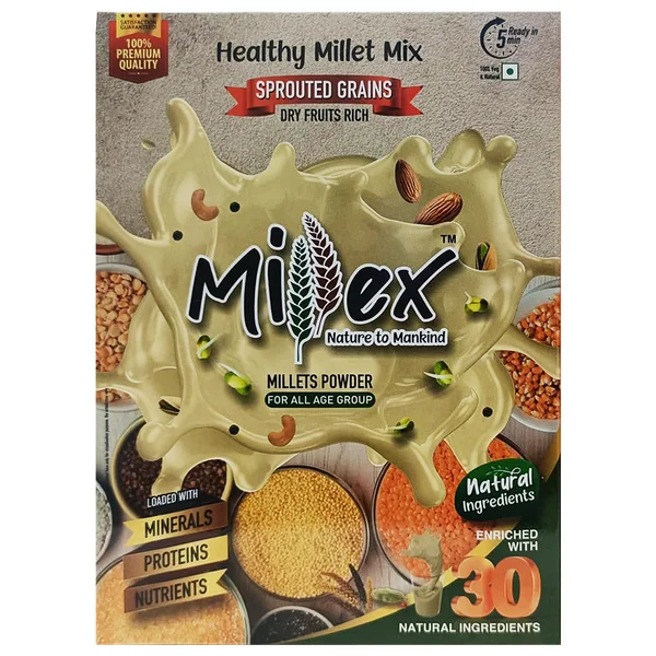 Millex Sprouted Grains Healthy Mix Powder, 500 gm