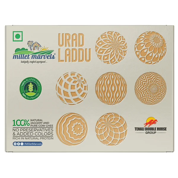 Millet Marvels Urad Laddu, 200 gm, Pack of 1
