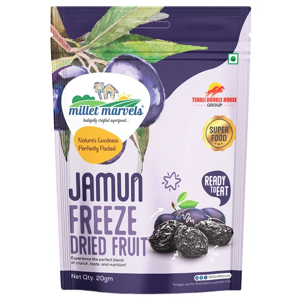Millet Marvels Jamun Freeze Dried Fruit, 20 gm, Pack of 1