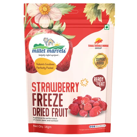 Millet Marvels Strawberry Freeze Dried Fruit, 14 gm
