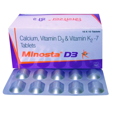 MINOSTA D3 TABLET, Pack of 10 TABLETS