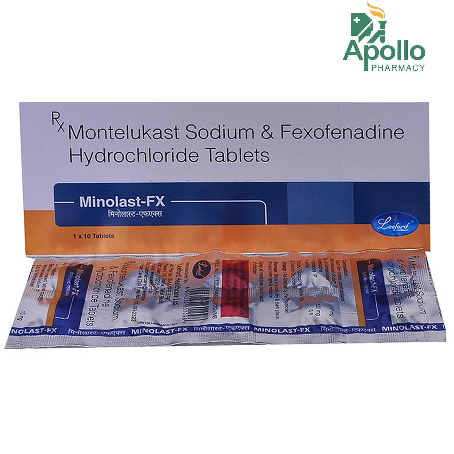 Minolast FX Tablet 10's, Pack of 10 TabletS Minolast FX Tablet 10's, Pack of 10 TabletS