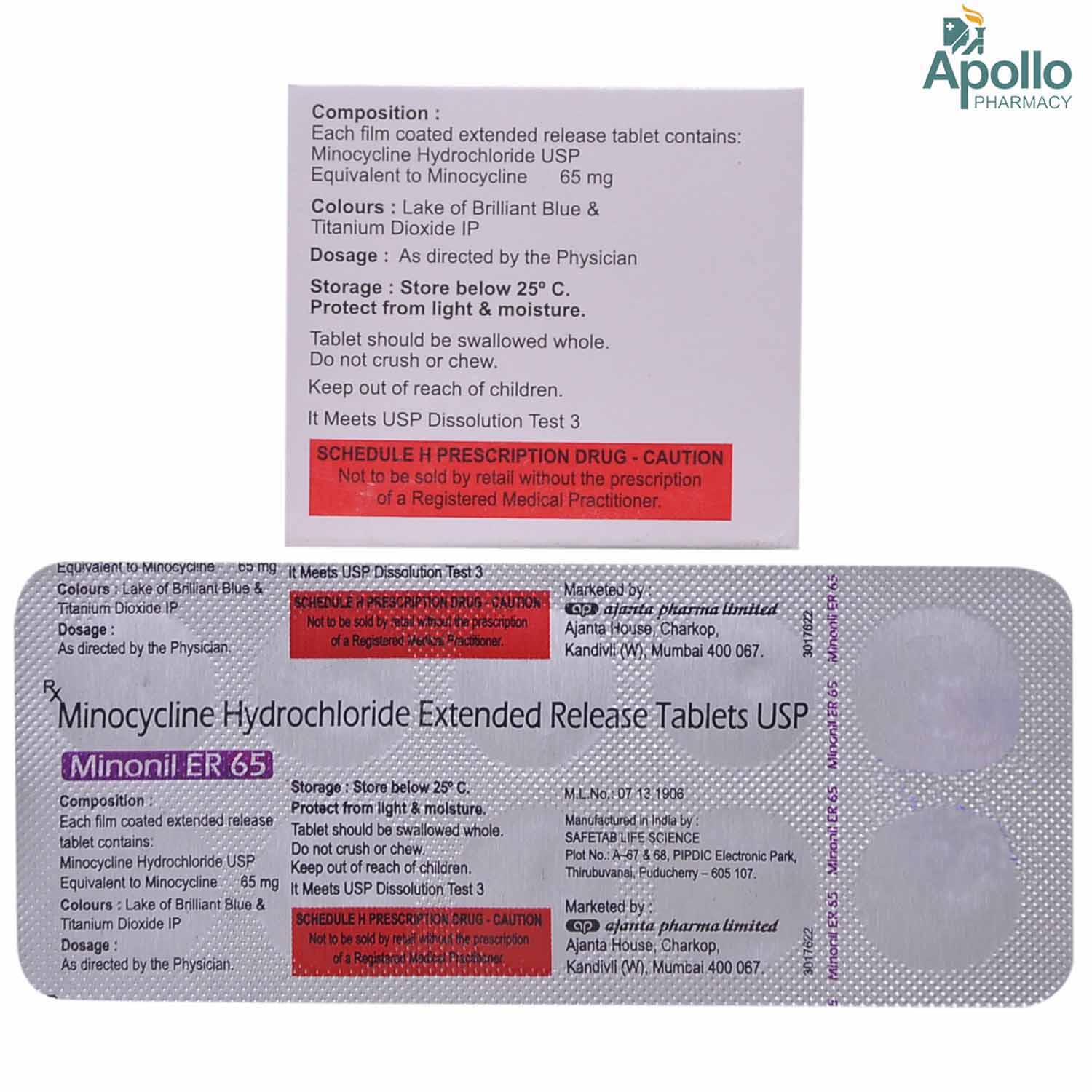 Minonil ER 65 Tablet 10's, Pack of 10 TABLETS Minonil ER 65 Tablet 10's, Pack of 10 TABLETS