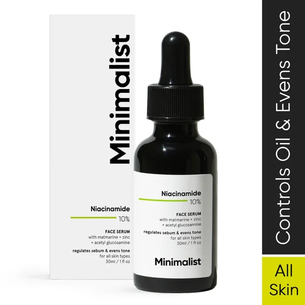 Minimalist 10% Niacinamide Face Serum 30 ml | Reduces Oil and Acne Spots, Pack of 1