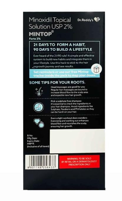 Mintop Forte 2% Topical Solution 60 ml, Pack of 1 Solution Mintop Forte 2% Topical Solution 60 ml, Pack of 1 Solution
