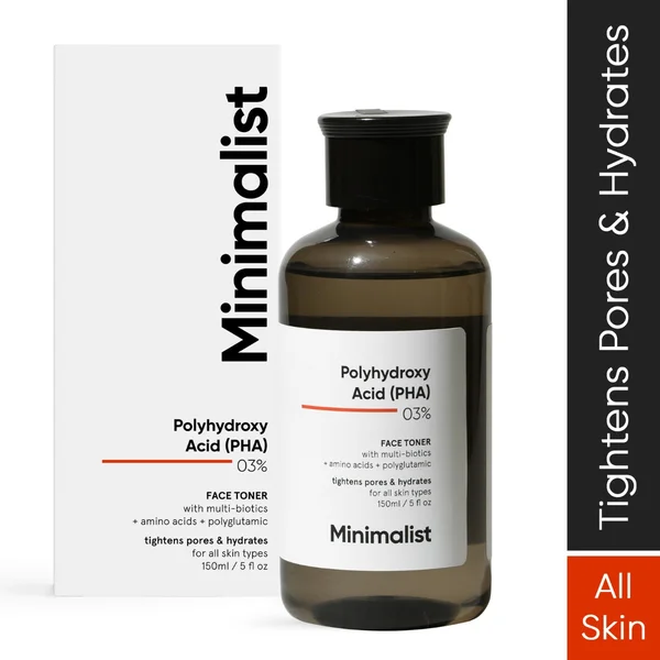 Minimalist 03% PHA Face Toner 150 ml| Tightens Pores and Exfoliates Skin, Pack of 1