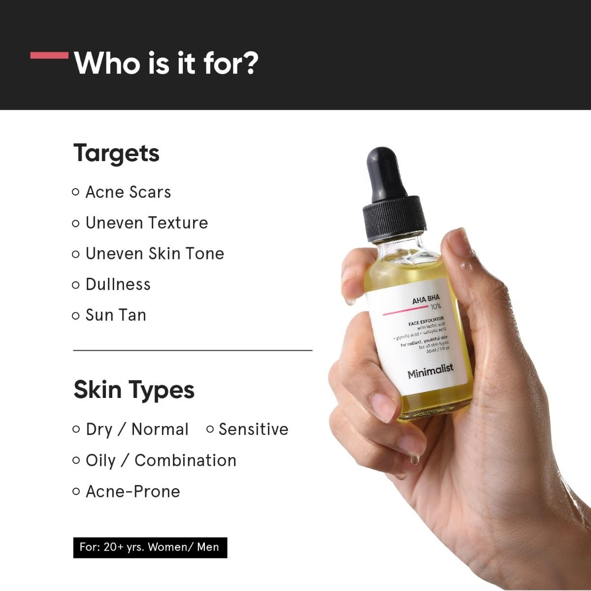 Minimalist AHA BHA 10 Face Exfoliator, 30 ml Price, Uses, Side Effects