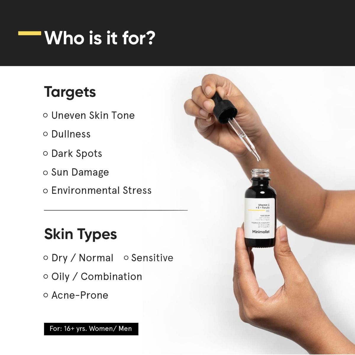 Minimalist Vitamin C + E + Ferulic 16 Face Serum, 20 ml Price, Uses