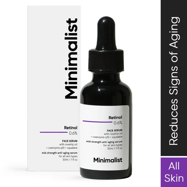 Minimalist 0.6% Retinol Face Serum 30 ml| Fights Ageing and Fine Lines, Pack of 1