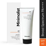 Minimalist SPF 60 PA++++ Sunscreen | No Whitecast with Potent Anti-oxidants | 50 gm, Pack of 1