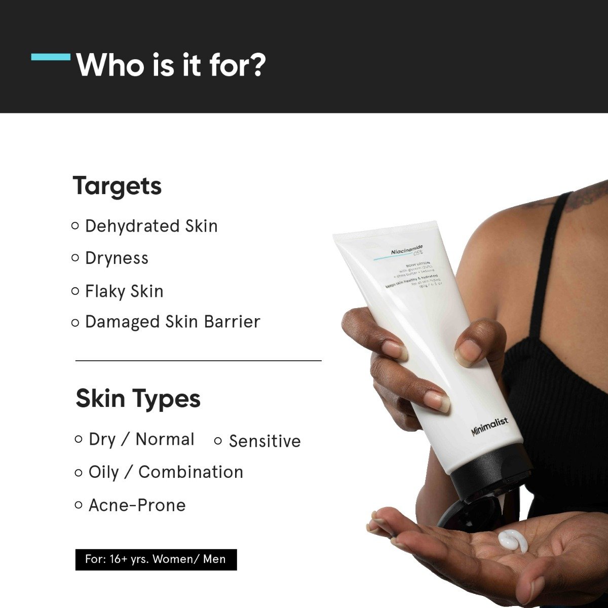 Minimalist 05% Niacinamide Body Lotion 180 gm| Repairs Skin Barrier, Pack of 1 Minimalist 05% Niacinamide Body Lotion 180 gm| Repairs Skin Barrier, Pack of 1