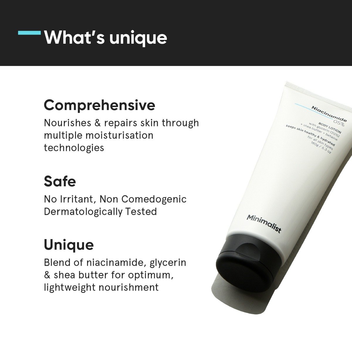 Minimalist 05% Niacinamide Body Lotion 180 gm| Repairs Skin Barrier, Pack of 1 Minimalist 05% Niacinamide Body Lotion 180 gm| Repairs Skin Barrier, Pack of 1