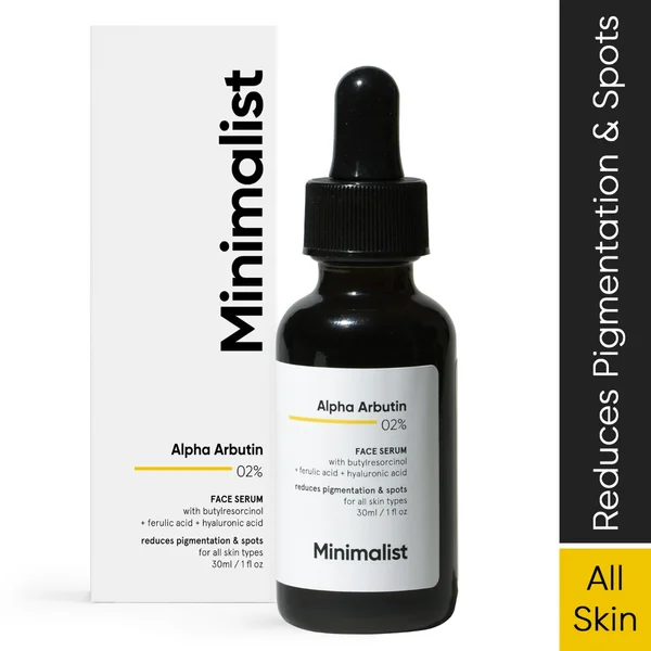 Minimalist 02% Alpha Arbutin Face Serum 30 ml| Fights Pigmentation and Dark Spots, Pack of 1