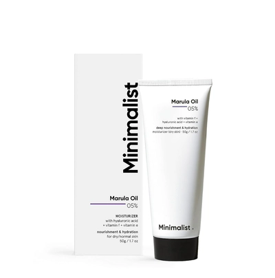 Minimalist 05% Marula Oil Moisturizer 50 gm | For Dry Skin, Pack of 1