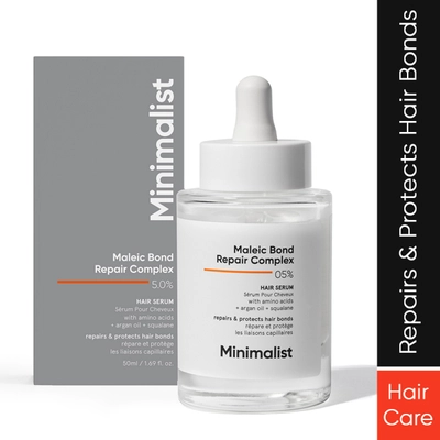 Minimalist 5% Maleic Bond Repair Complex Hair Serum 50 ml | For Damaged and Frizzy Hair, Pack of 1