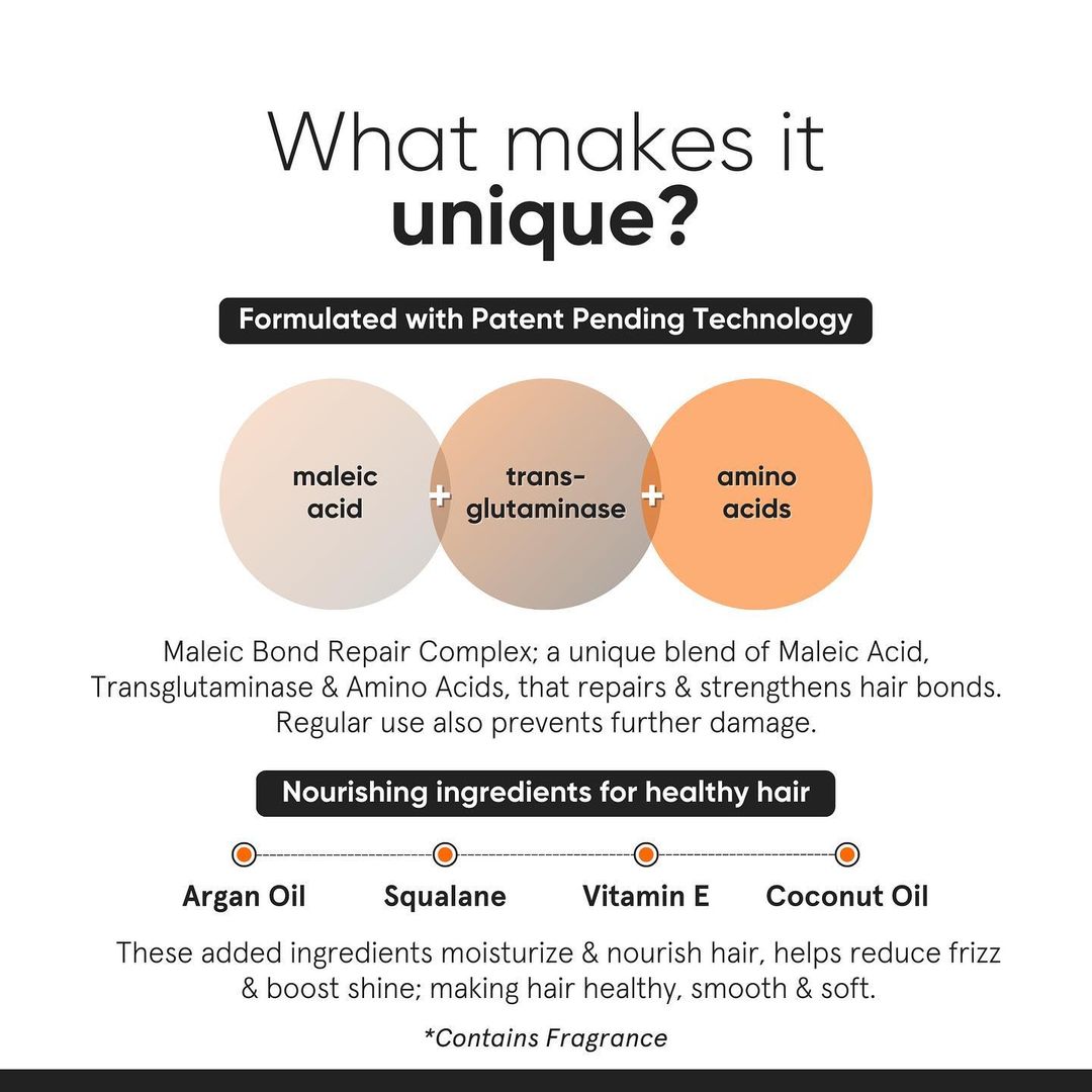 Minimalist 5% Maleic Bond Repair Complex Hair Serum 50 ml | For Damaged and Frizzy Hair, Pack of 1 Minimalist 5% Maleic Bond Repair Complex Hair Serum 50 ml | For Damaged and Frizzy Hair, Pack of 1