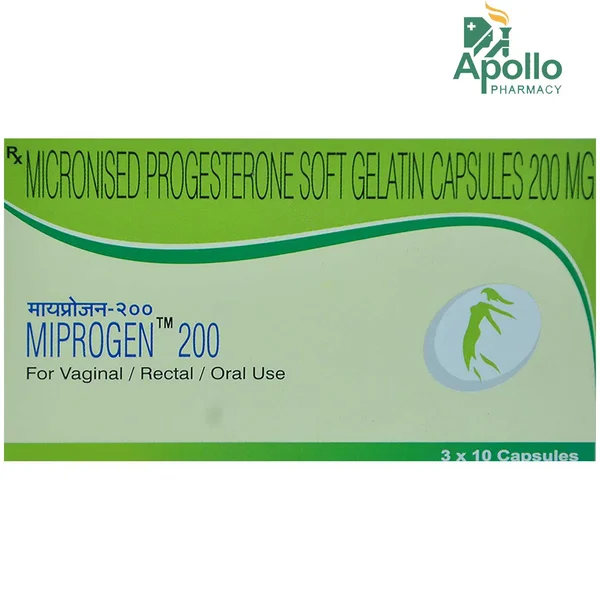 Miprogen 200 Capsule 10's, Pack of 10 CAPSULES