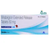 Mirakem-50 Tablet 10's, Pack of 10 TABLETS