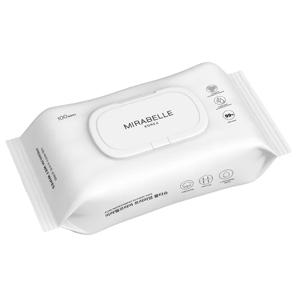 Mirabelle Korea Premium Wet Wipes, 100 Count