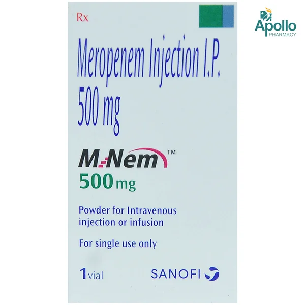 M NEM 500MG INJECTION, Pack of 1 INJECTION
