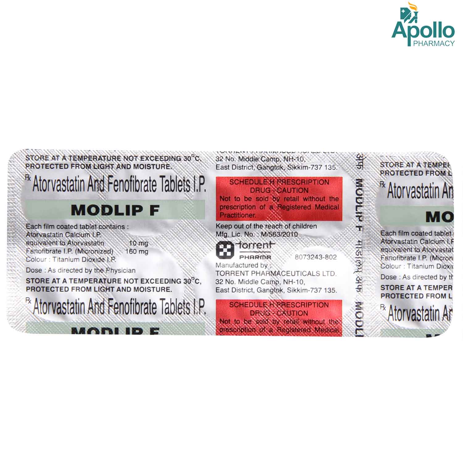 Modlip F Tablet 10's, Pack of 10 TABLETS Modlip F Tablet 10's, Pack of 10 TABLETS