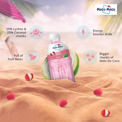 Mogu Mogu Lychee Juice Drink, 320 ml , Pack of 1