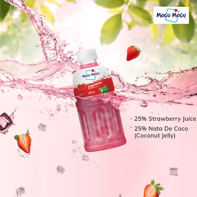 Mogu Mogu Strawberry Juice Drink, 320 ml, Pack of 1