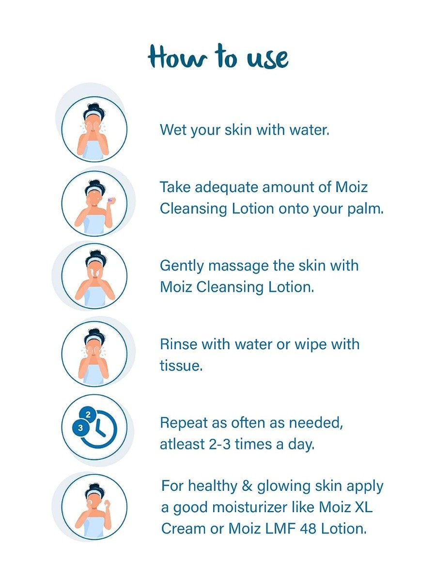 Moiz Cleansing Lotion 400 ml | With Aloe Vera & Pro Vitamin B5 | Gently Cleanses, Hydrates & Protects | Skin Friendly pH 5.5 | For Face & Body | For All Skin Type, Sensitive Skin, Pack of 1 Moiz Cleansing Lotion 400 ml | With Aloe Vera & Pro Vitamin B5 | Gently Cleanses, Hydrates & Protects | Skin Friendly pH 5.5 | For Face & Body | For All Skin Type, Sensitive Skin, Pack of 1