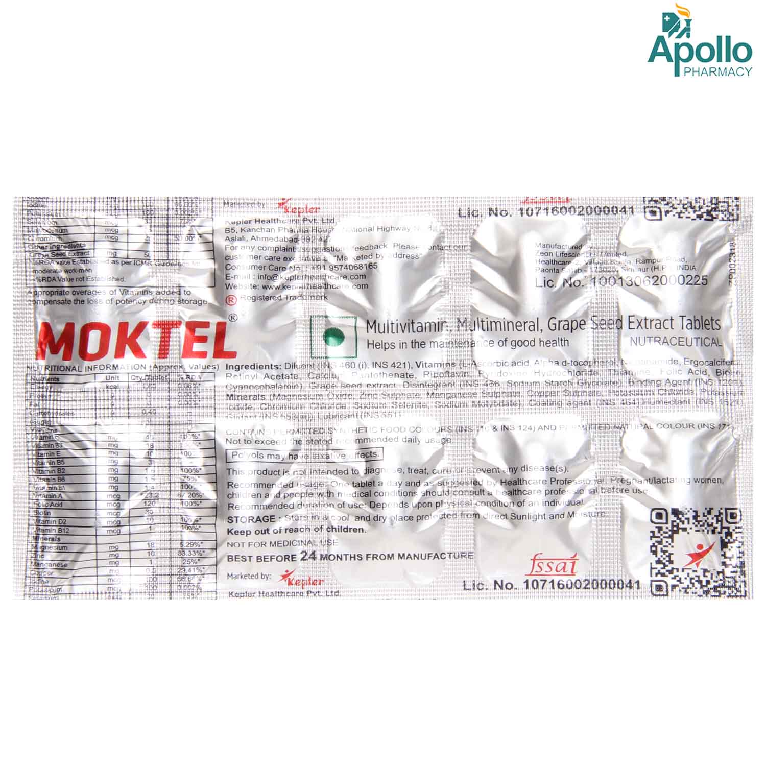 Moktel Tablet 10's, Pack of 10 Moktel Tablet 10's, Pack of 10