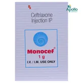 Monocef 1 gm Injection, Pack of 1 INJECTION