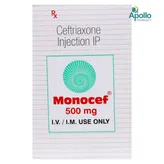 Monocef 500 mg Injection 1's, Pack of 1 Injection