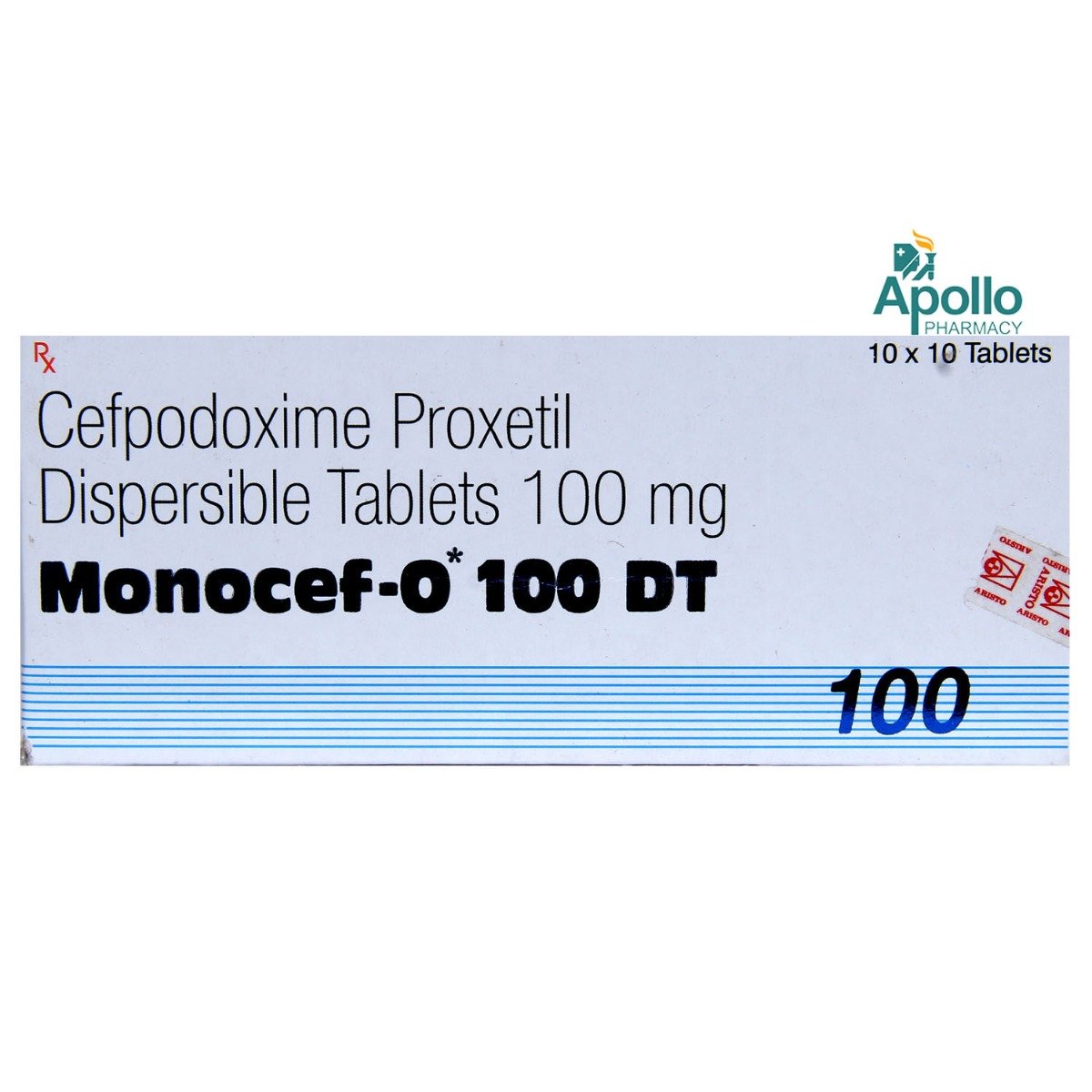 Monocef O DT 100 Tablet 10's, Pack of 10 TABLETS Monocef O DT 100 Tablet 10's, Pack of 10 TABLETS
