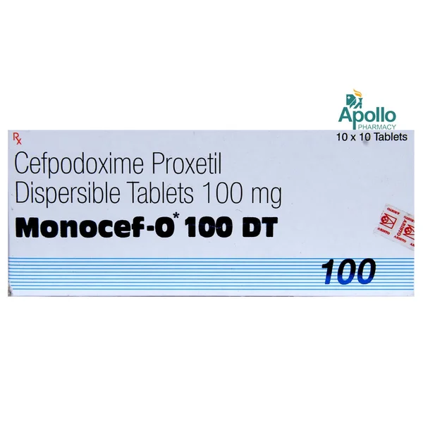 Monocef O DT 100 Tablet 10's, Pack of 10 TABLETS