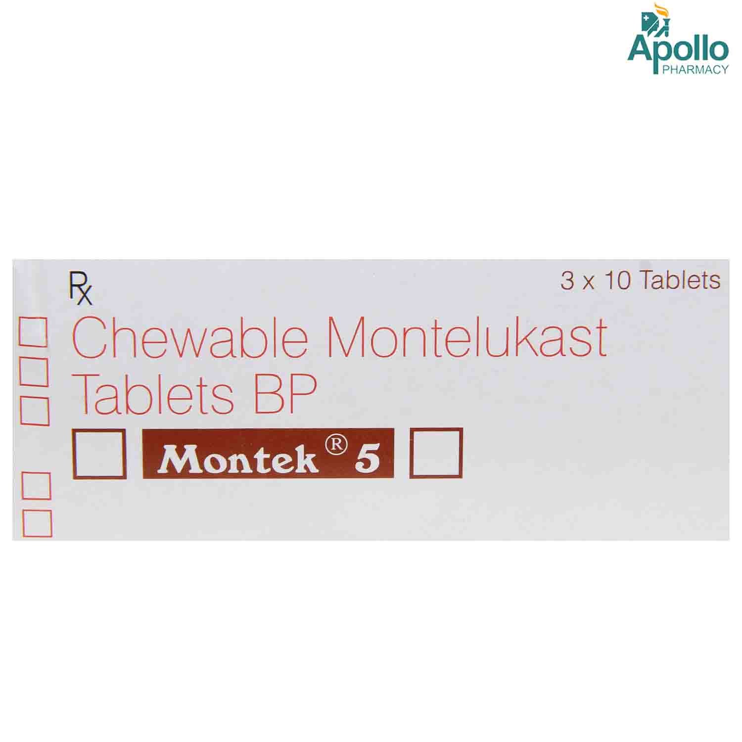Montek 5 Tablet 10's, Pack of 10 TABLETS Montek 5 Tablet 10's, Pack of 10 TABLETS