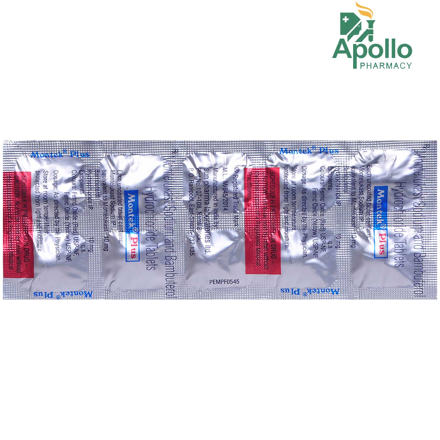 Montek Plus Tablet 10's, Pack of 10 TABLETS Montek Plus Tablet 10's, Pack of 10 TABLETS