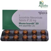 Mono Isordil 20 Tablet 10's, Pack of 10 TabletS