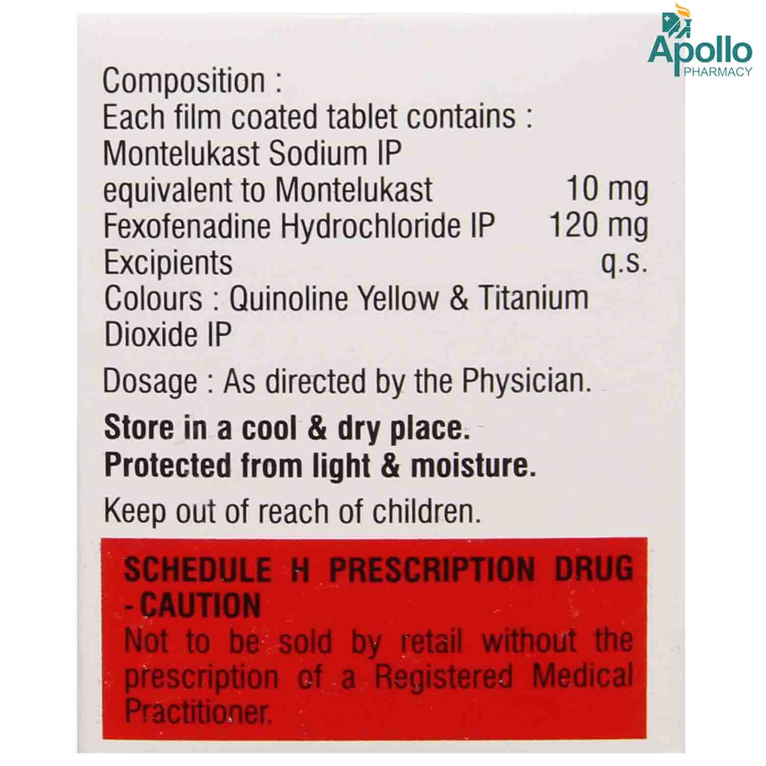 Montefex Tablet 10's, Pack of 10 TabletS Montefex Tablet 10's, Pack of 10 TabletS